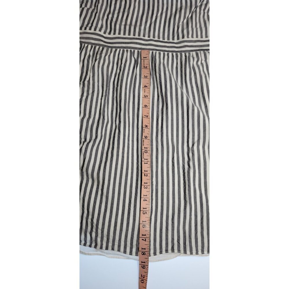 Madewell Midi Dress Size 14 Striped Sleeveless Ruffle Straps Cotton Women’s - Picture 12 of 13
